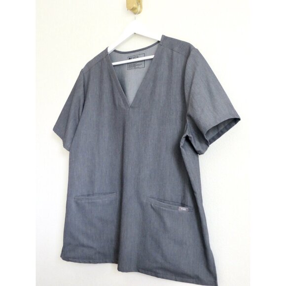 NEW! Figs Casma Three Pocket Scrub Top V Neck Graphite Gray SZ XXL - Picture 7 of 11